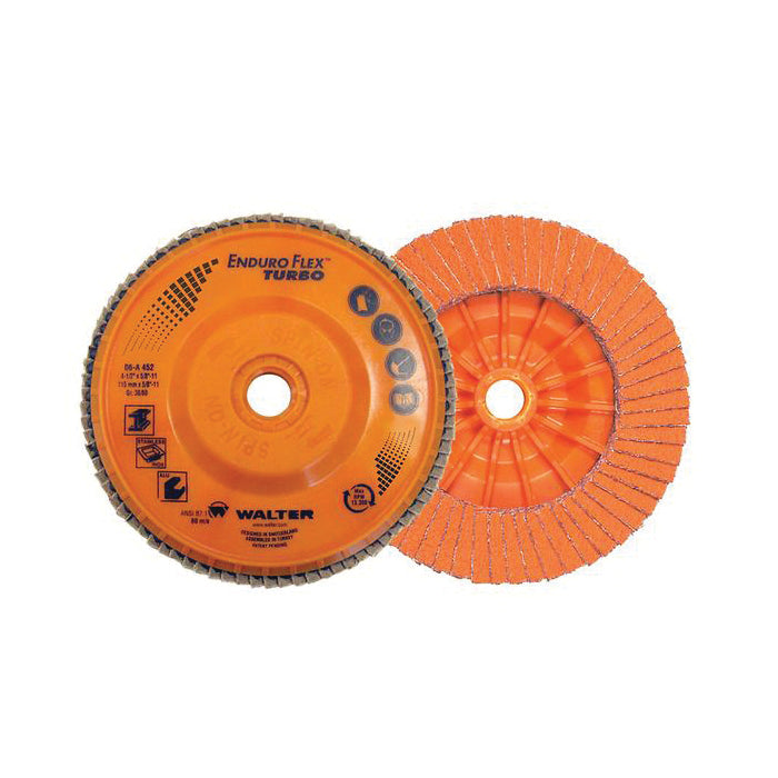 Walter 06A712 - 7 Inch x 7/8 Inch Type 27 36/60 Grit Enduro-Flex Turbo Flap Disc