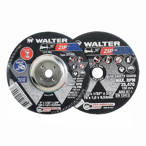 Walter 11L403 - 4X1/32X3/8 ZIP CUT-OFF WHEELS - eGrimesDirect