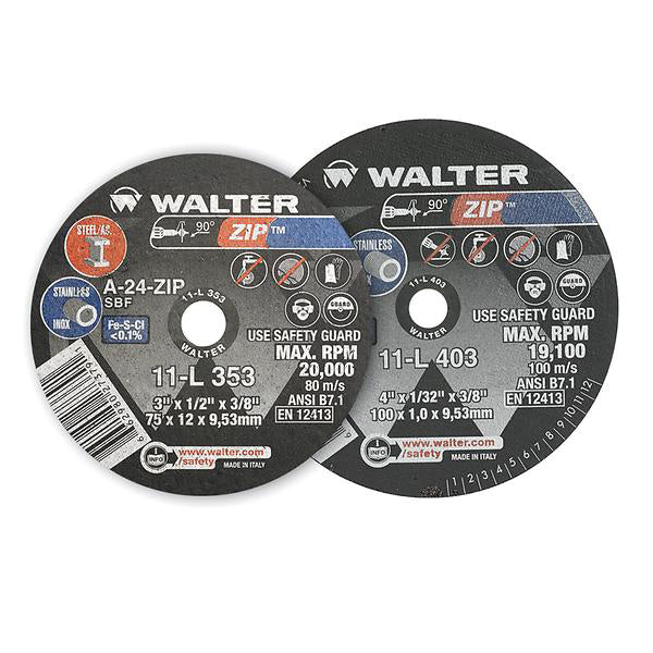 Walter 11L353 - 3X1/2X3/8 Zip Grinding Wheels - eGrimesDirect