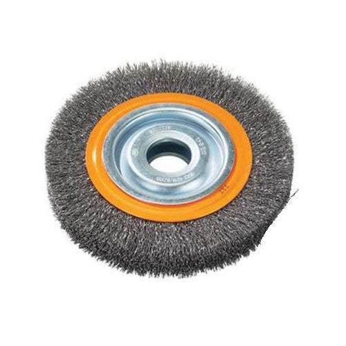 Walter 13-B 100 - Bench Grinder Wire Brush with Crimped Wire (10 Inch x 1 Inch x 1-1/4 Inch) - eGrimesDirect