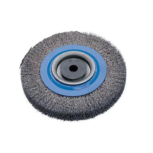 Walter 13-B 100 - Bench Grinder Wire Wheel with crimped wires (6 Inch x 7/8 Inch x 1/2 Inch to 1-1/4 Inch)