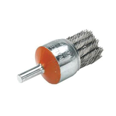 Walter 13C070 - Stainless Steel Mounted End Brush with knot-twisted wires (1-1/8 Inch x 1-1/8 Inch)