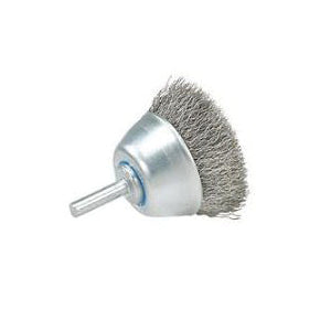 Walter 13-C 065 - Steel Mounted Cup Brush with Crimped Wires (1-1/2 Inch x 1/4 Inch) - eGrimesDirect