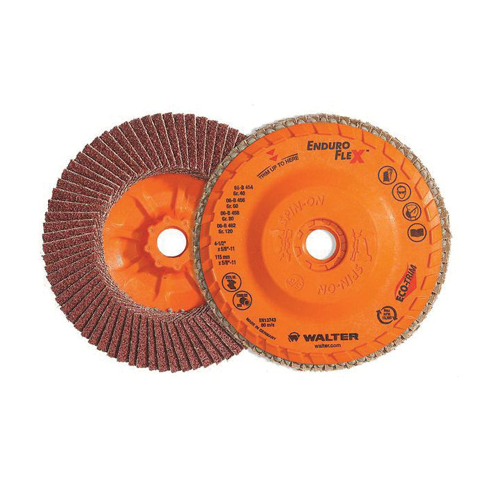 Walter Enduro-Flex 15R712 - 7 Inch x 7/8 Inch Type 27 120 Grit Enduro-Flex Flap Disc