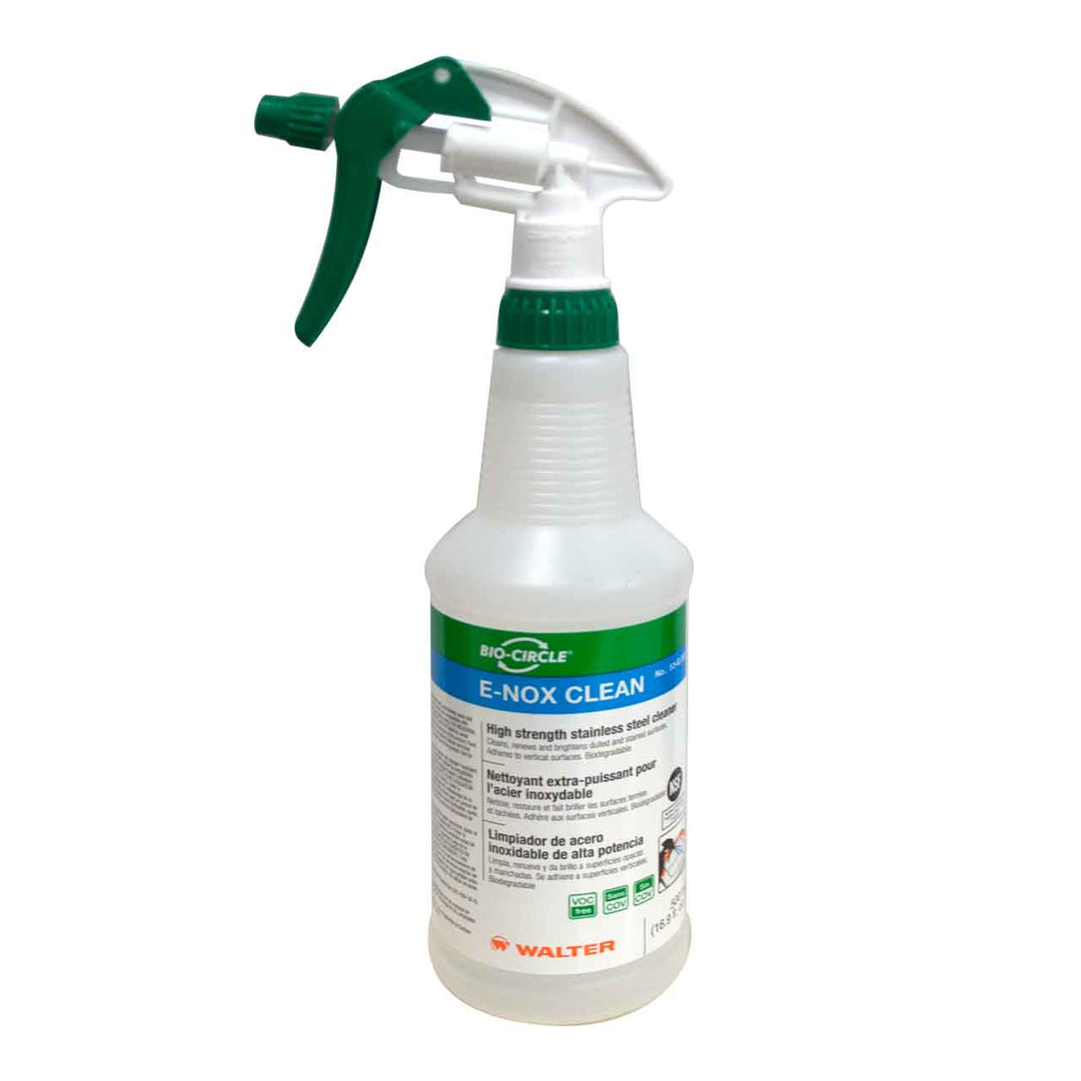 Walter 53L337 empty refillable E-NOX CLEAN trigger spray bottle, 500 mL