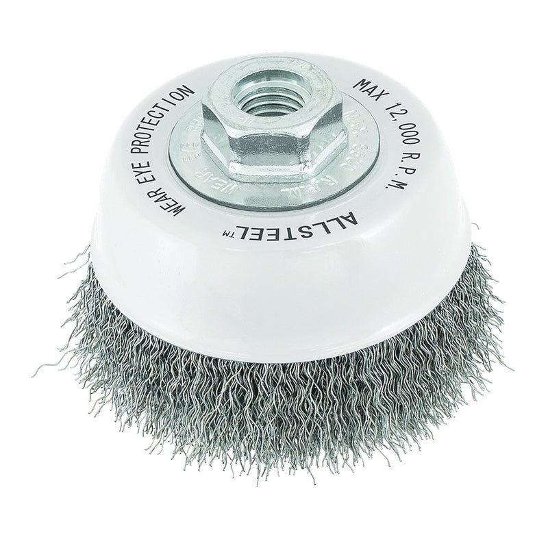 Walter 13W302 - Allsteel 3 Inch 5/8-11 St Crimped Cup Brush - eGrimesDirect
