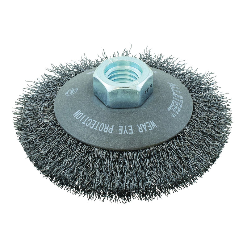 Walter 13W431 - Allsteel 4X5/8 Inch Crimped Saucer-Cup Brush - eGrimesDirect