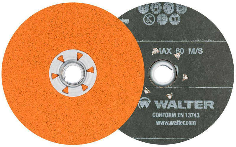 Walter COOLCUT XX 15X476  -  4-1/2 Inch 60 Grit Aluminum Oxide Quickchange Fibre Disc - eGrimesDirect