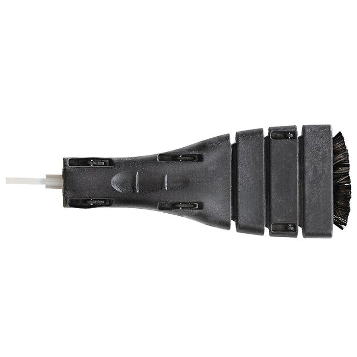 Set of five Walter 54B155 threaded triangular brushes with durable bristles for surface cleaning and finishing tasks.