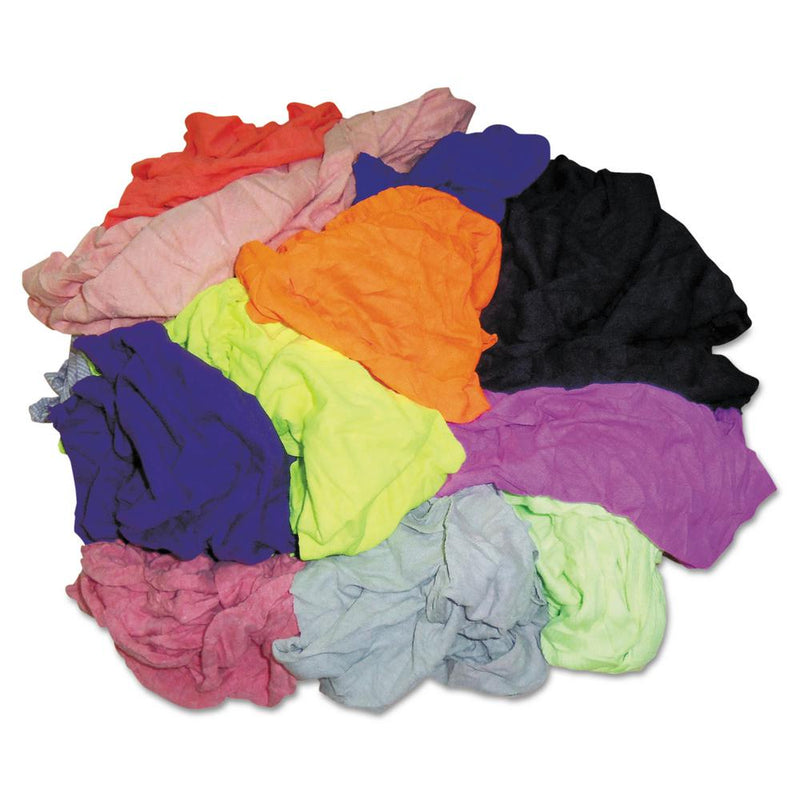Saltex CPVSB-25 - Wiping Cloths Recycled Colored T-Shirt Wipers 25 Lbs - eGrimesDirect