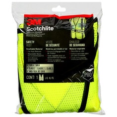3M 94617-800030-PS - 3M Scotchlite Reflective Material Safety Vest 94617-80030-PS Breathable Hi-Viz Yellow Large/X-Large 5/Case 3M 7100178483 7100178483 - eGrimesDirect