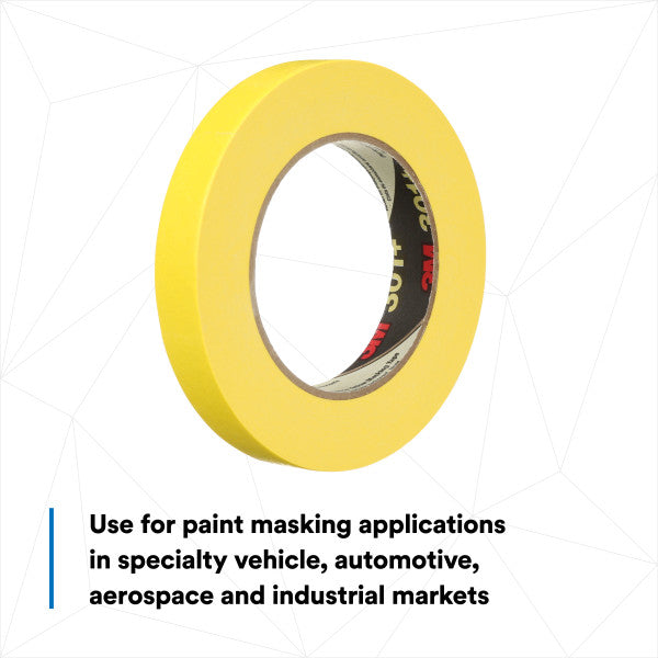 3M 301+18X55 - Performance Masking Tape 301+ Yellow (0.71 Inch x 60 Yards) 7000124888