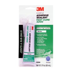 3M Marine Grade 4200FC-3OZ-WHT - Marine Adhesive Sealant Fast Cure 4200FC White 3 oz Tube 6 Per Case 7000148282