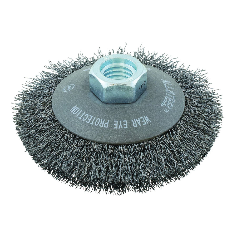 Walter 13W431 - Allsteel 4X5/8 Inch Crimped Saucer-Cup Brush - eGrimesDirect