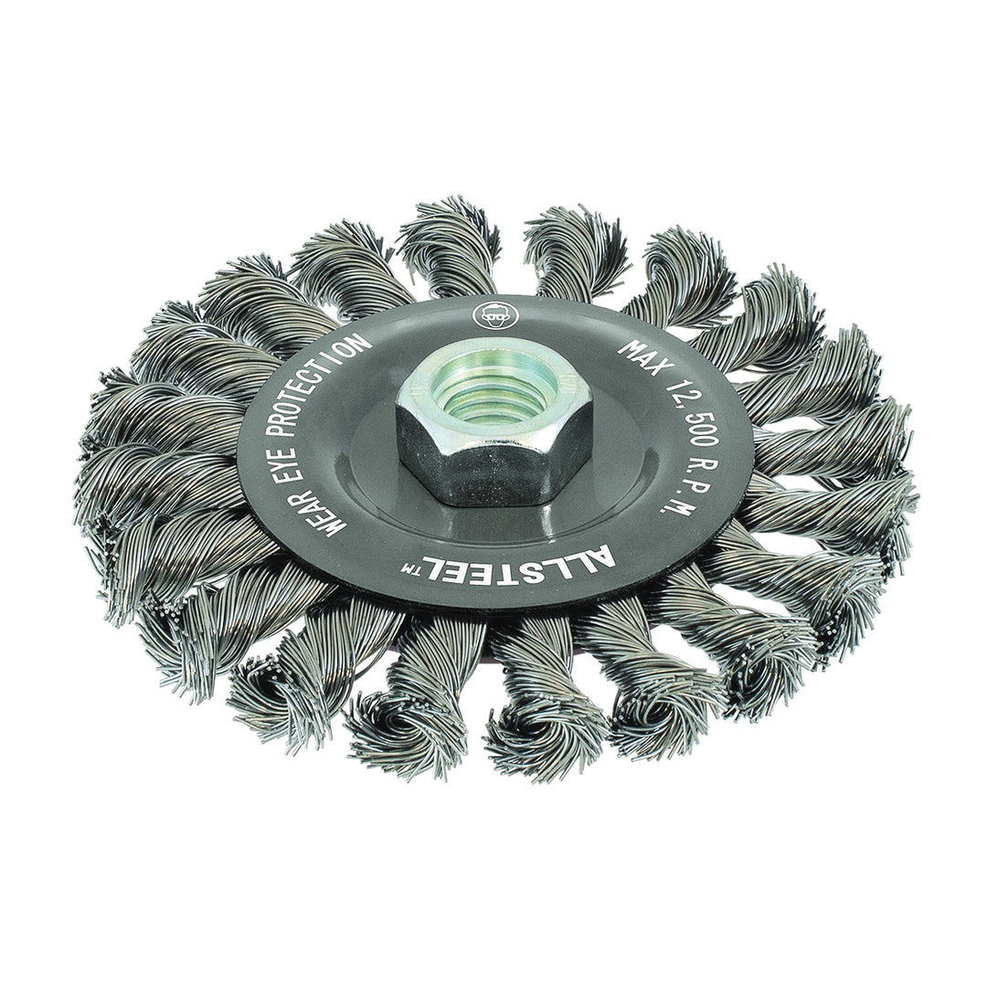 Walter 13W451 - Allsteel 4-1/2X1/4X5/8-11 Knot Whl Brush - eGrimesDirect