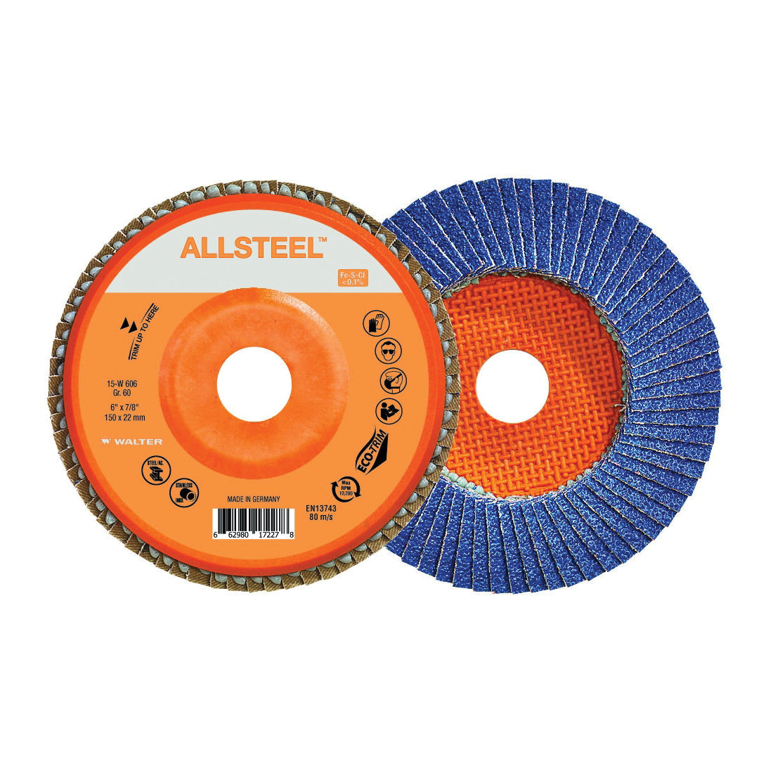 Walter 15W606 - 6 InchX7/8 Gr60 Allsteel - eGrimesDirect