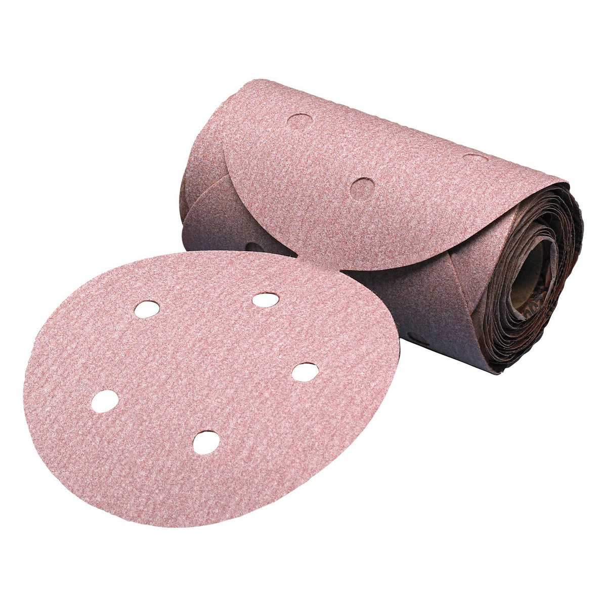 Carborundum Premier Red PSA Discs, 6-inch aluminum oxide abrasive paper, 180 grit, self-adhesive for sanding and grinding tasks