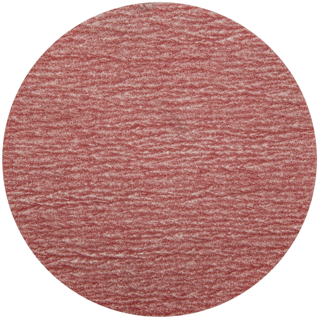 Carborundum Premier Red 6-inch Velcro paper disc with aluminum oxide, 400 grit for grinding and polishing applications.