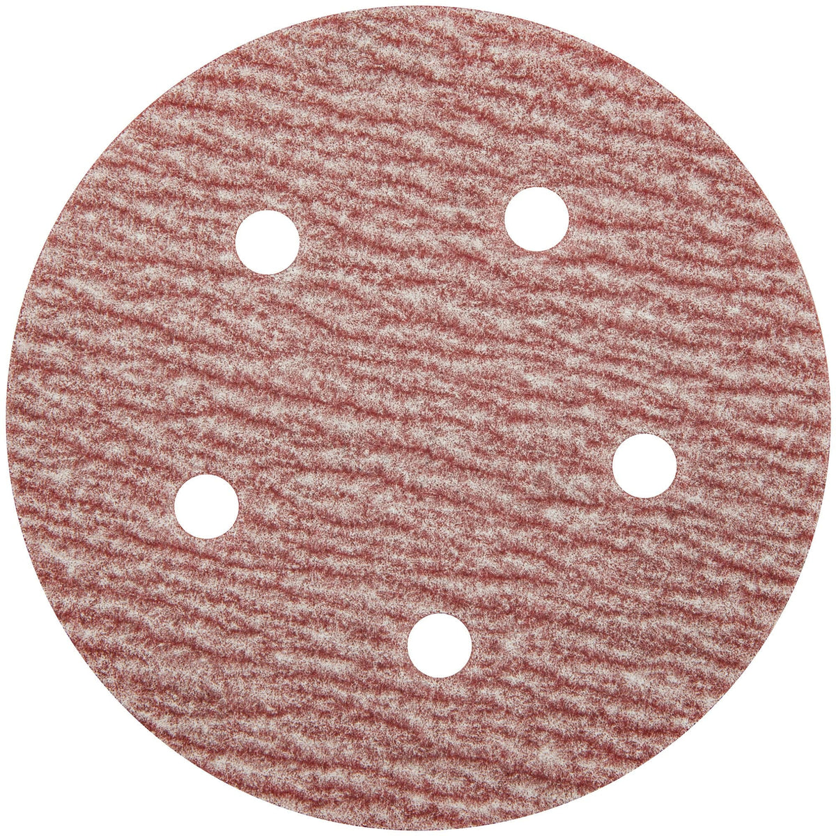 Carborundum Premier Red 20307 5-inch Velcro disc with 5 holes, aluminum oxide 320 grit for sanding and grinding.