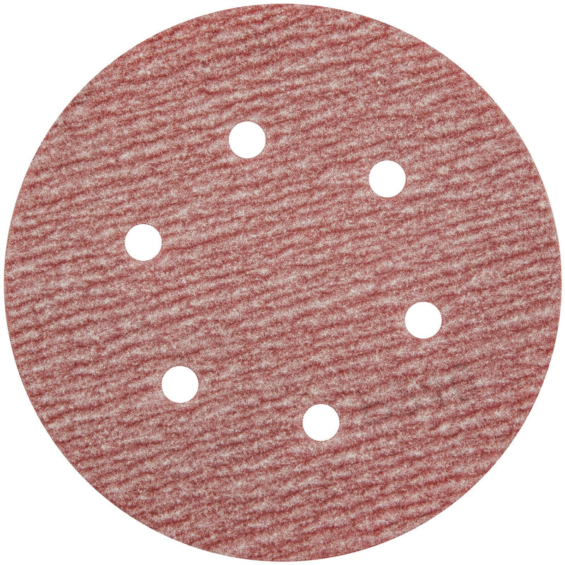 Carborundum Premier Red 20319 - 6 Inch X Vacuum - 6 Holes Premier Red Premier Red Aluminum Oxide 800 Grit Velcro Paper Disc 05539520319 - eGrimesDirect