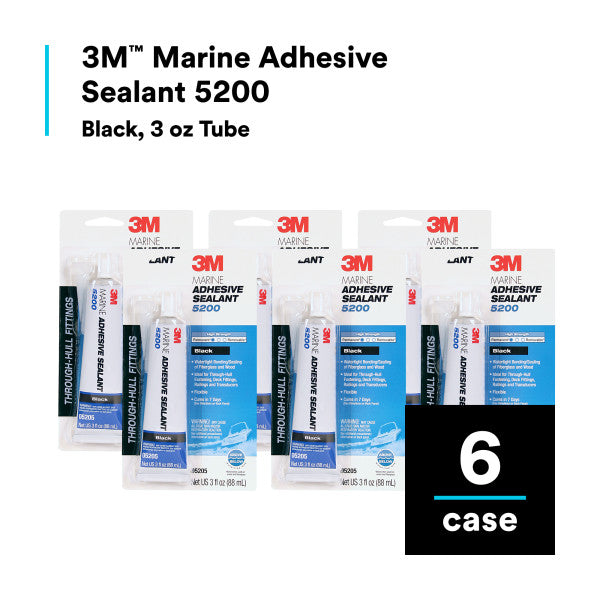 3M 5205 - Marine Grade Adhesive Sealant 5200 in Black - 3 fl. Oz (88 ml) 7000142659