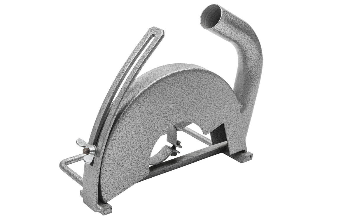 WALTER 30B026 cut-off guard for 6190 angle grinder, shown attached to the power tool in a workshop setting.
