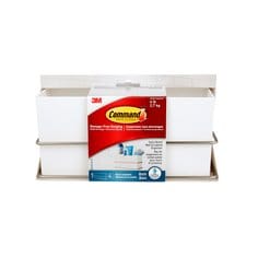 3M BATH37-SN-EF - Command Bath Wall and Cabinet Organizer Satin Nickel 6 lbs (2.7 kg) 3M 7100167142 7100167142 - eGrimesDirect