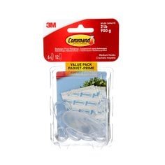 3M Command 17091CLRC-VP - Command Medium Hooks Value Pack Clear 7000124602