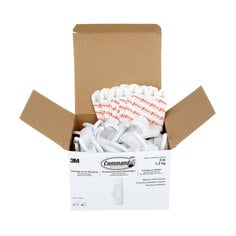 3M 17001-S37NA - Command Utility Hooks Medium White 3 lb (1.4 kg) 37 Hooks 48 Strips 3M 7010378801 7010378801 - eGrimesDirect