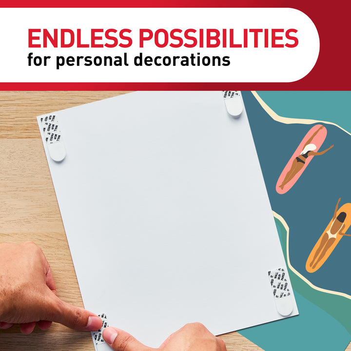 Small white 3M Command Poster Strips with 256 strips for damage-free hanging of posters and lightweight items.