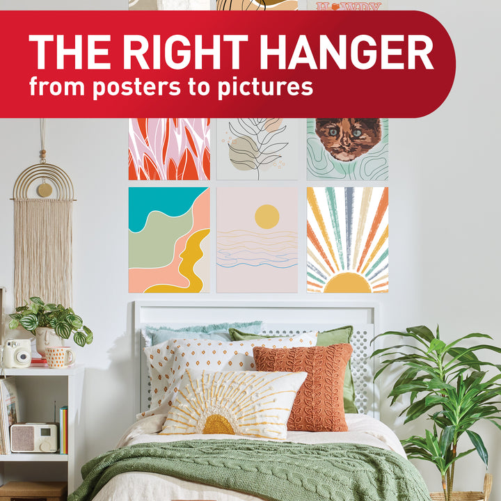 3M Command Poster Strips Small White for hanging posters and lightweight decorations, shown in a close-up image.