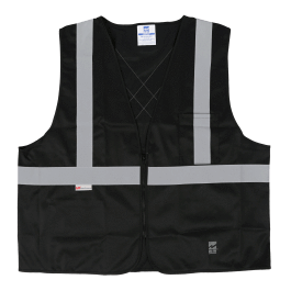 Compact Mesh Open Road 6109BK-S/M  - Solid Safety Vest - eGrimesDirect