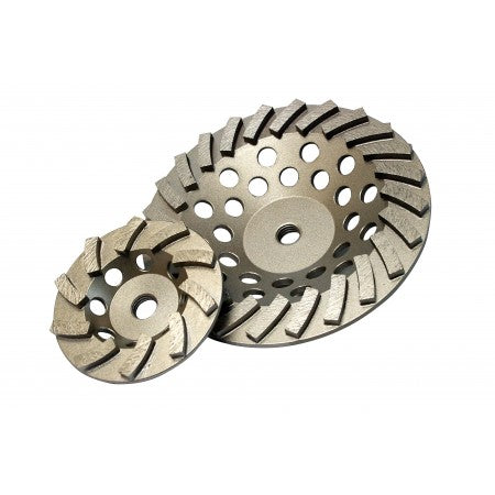 Diamond Products 52140 - 7 Inch x Inch x 7/8 Inch, Delux-Cut (D), General Purpose, Cured Concrete, Spiral Turbo Cup Grinder - eGrimesDirect