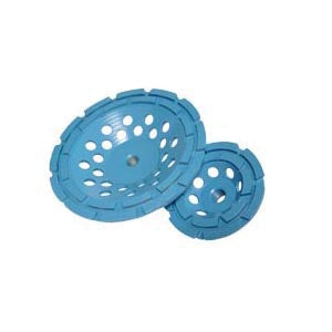 Diamond Products 70360 - 4 Inch x Inch x 5/8-11 Inch, Star Blue (B), General Purpose, Cured Concrete, Double Row Cup Grinder - eGrimesDirect