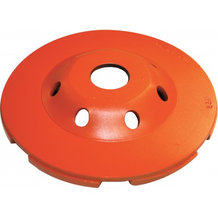 Diamond Products 84678 - 5 Inch x Inch x 5/8-11 Inch, Heavy Duty Orange (H), Cured Concrete, Low Profile Single Row Cup Grinder - eGrimesDirect