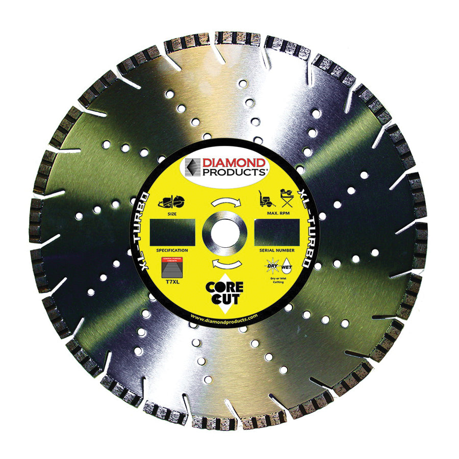 Diamond Products 20183 - 20 Inch x .125 Inch x 1 Inch, XL-Turbo (XL), Multi-Purpose, High Speed Hand Saw Specialty Turbo Diamond Blade - eGrimesDirect
