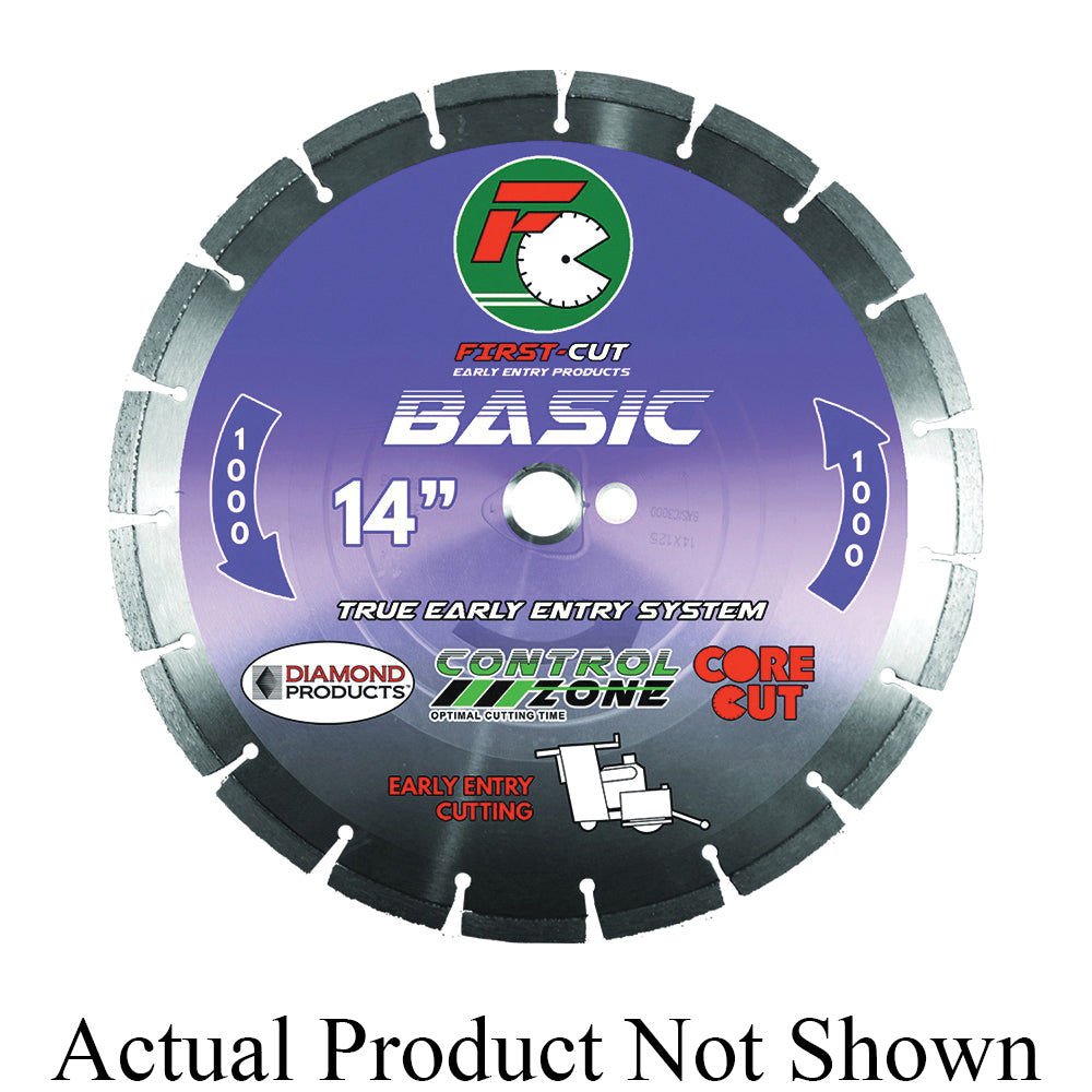 Diamond Products 63446 - 13-1/2 Inch x .250 Inch x 1 Inch, Basic (B), Green Concrete, Early Entry Diamond Blade - eGrimesDirect