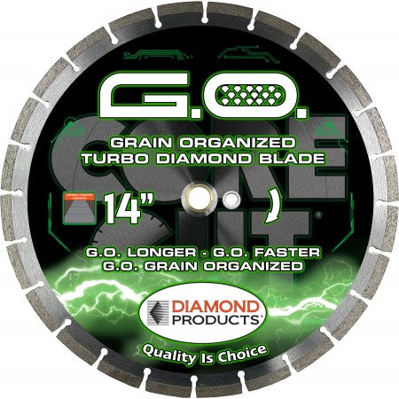 Diamond Products 81528 - 12 Inch x .125 Inch x 1 Inch, Grain Organized (G.O.), General Purpose, Cured Concrete High Speed Hand Saw Specialty Diamond Blade - eGrimesDirect