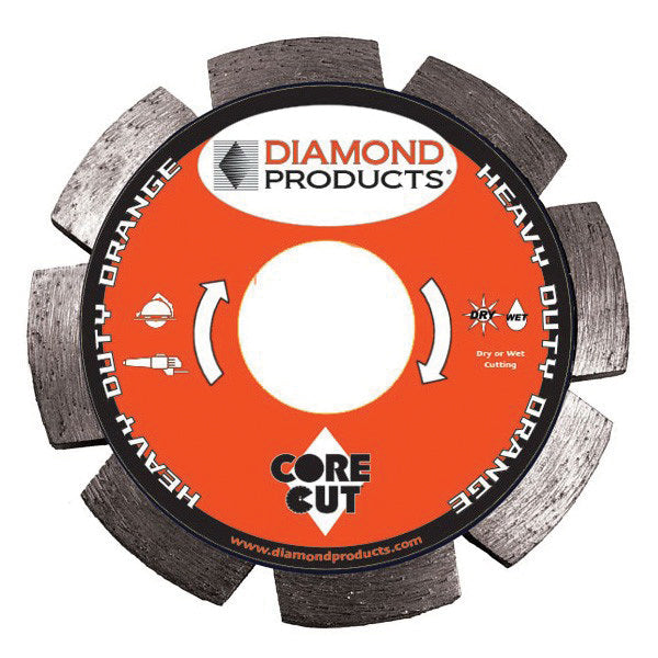 Diamond Products 12429 - 4-1/2 Inch x .250 Inch x 7/8 Inch, Heavy Duty Orange (H), Brick and Block, Tuck Point Diamond Blade - eGrimesDirect