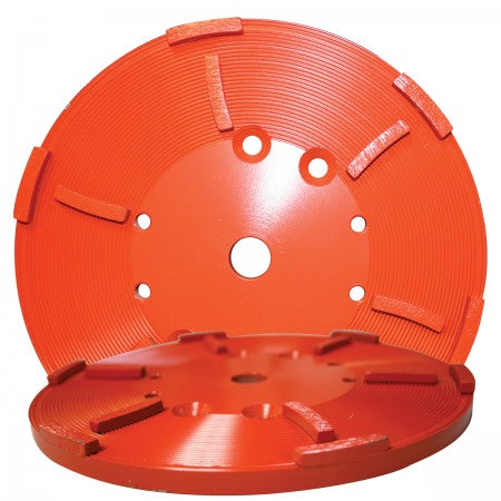 Diamond Products 08604;  11393;  23592;  30949 - 10 Inch x 1 Inch Heavy Duty Orange (H) Floor Grinding Head with 12 Segments - eGrimesDirect