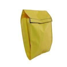 Draeger full face bag in yellow nylon with belt loops, designed for secure fit and easy carrying during safety or respiratory use.