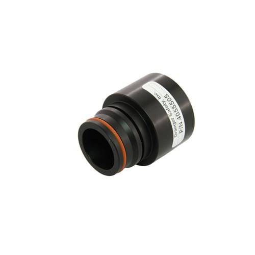 Draeger 4055505 SCBA mask adaptor for Panorama Nova or FPS 7000 masks, shown with connection points and branding.