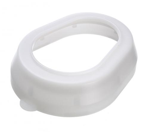 Draeger 6738038 Filter Pad Retainer for attaching N95 or R95 filters to a cartridge, shown in use with respirator equipment.