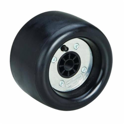 Dynabrade heavy-duty tire accessory, 5-inch diameter and 3-1/2-inch width, designed for industrial equipment and machinery.