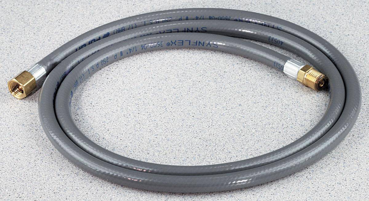 Dynabrade 95361 air hose, 1/4 inch diameter, 5 feet long, flexible rubber construction for pneumatic tools.