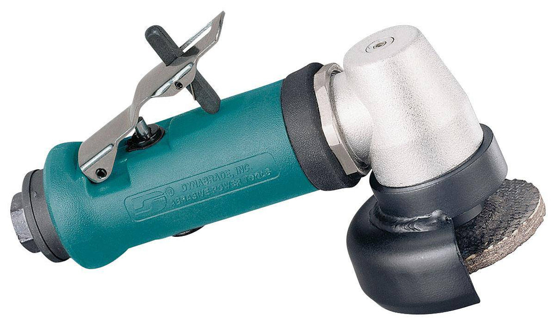 Dynabrade 52710 2-inch diameter right angle depressed center wheel grinder with 0.4 HP, 12000 RPM, geared rear exhaust, 3/8 inch-24 spindle