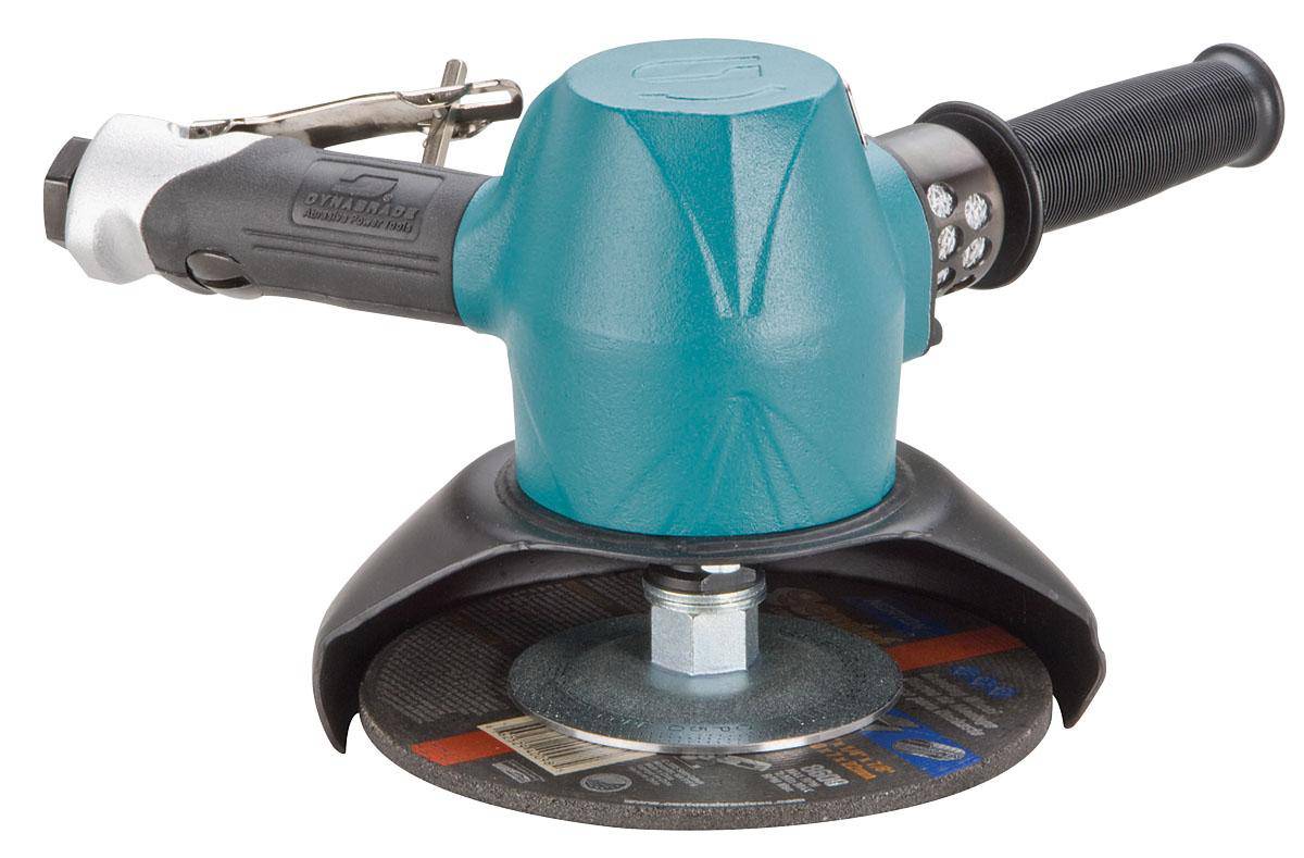 Dynabrade 53242 7-inch Type 27 vertical depressed center wheel grinder with 3 HP, 6000 RPM, gearless rotation, 5/8-11 spindle thread.
