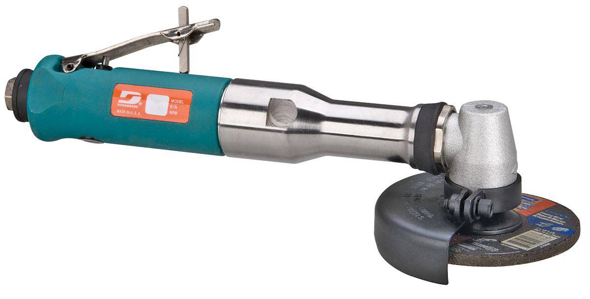 Dynabrade 54777 4-inch diameter right angle grinder with depressed center wheel, 0.7 HP, 13500 RPM, composite body.
