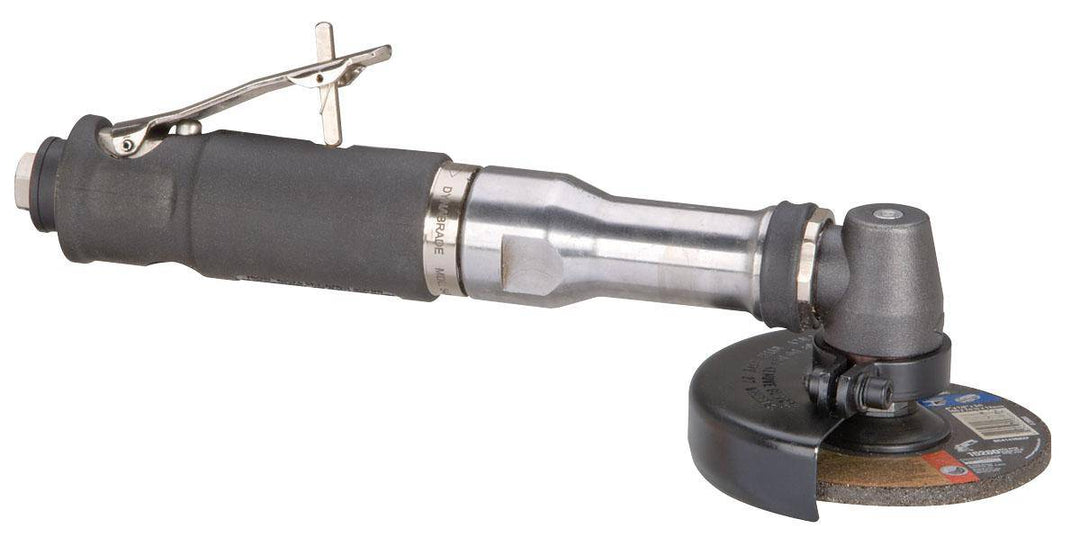 Dynabrade 54793 4-inch steel angle grinder with extended right angle, Type 27 depressed center wheel, 0.7 HP, 13500 RPM