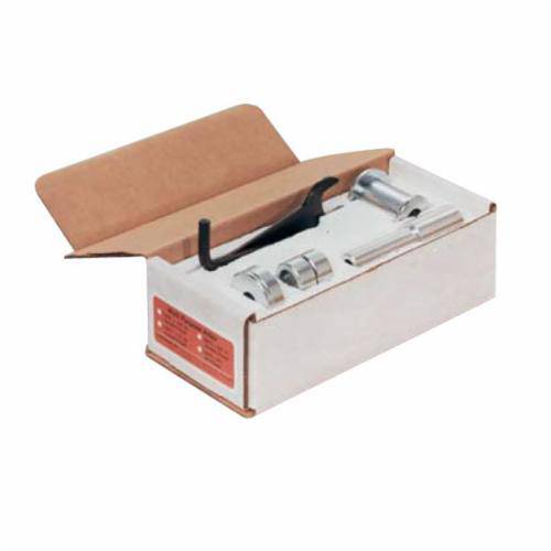 Dynabrade 13074 arbor assembly kit with mounting components for power tools, showcasing the durable metal parts and assembly details.